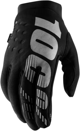 100% Brisker Gloves - Black/Gray - XL 10003-00003