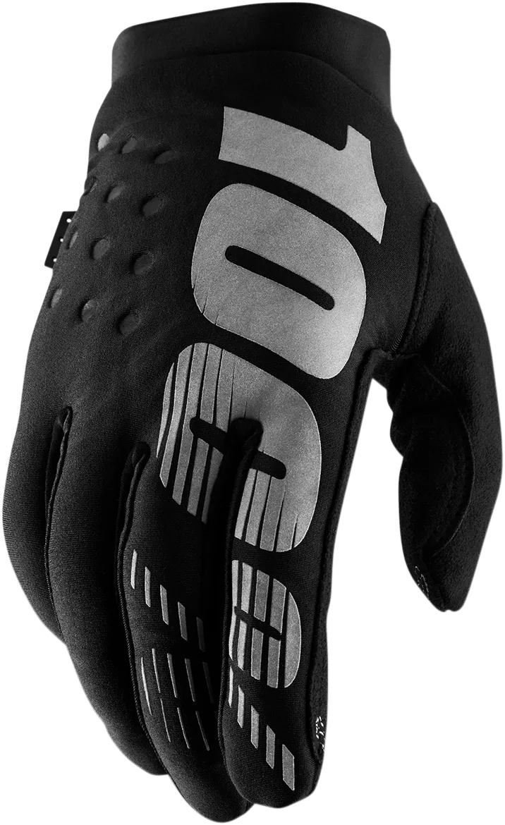 100% Brisker Gloves - Black/Gray - XL 10003-00003