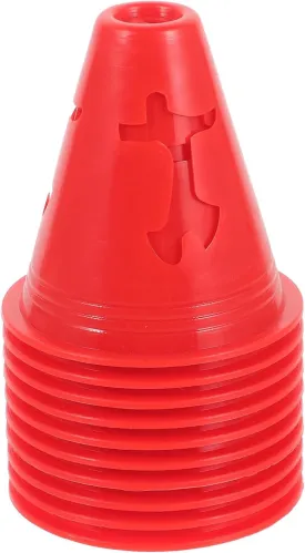 10pcs Windproof Skating Marker Cones High Agility Training Equipment for Soccer Roller Skating and Obstacle Drills Lightweight Portable Bright Colors for Outdoor Activities