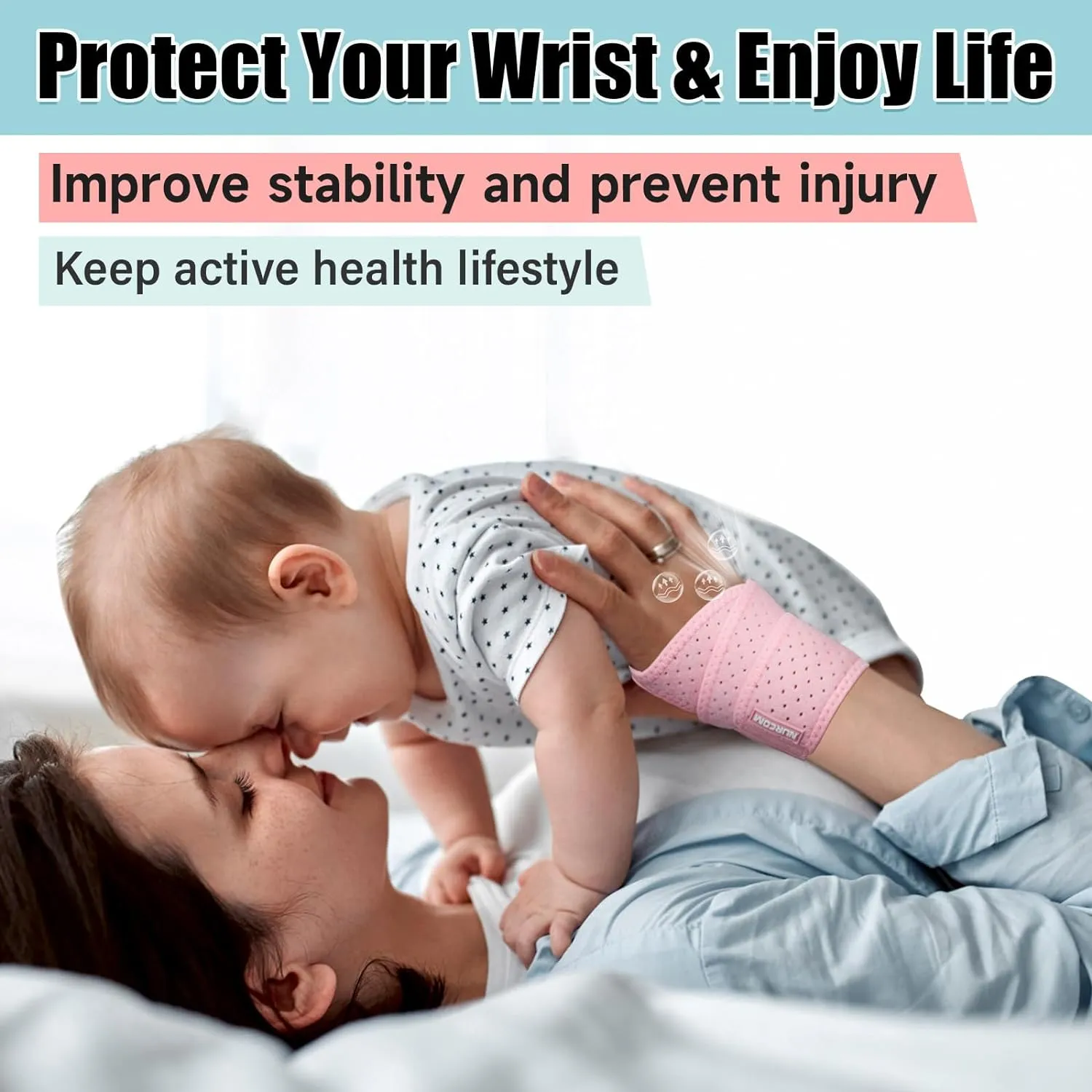 2 Pack Copper Wrist Brace for Carpal Tunnel, Upgraded Compression Wrist Support Brace for Day Night Support, Adjustable Wrist Wraps for Arthritis Tendonitis Pain Relief, Sport, Both Hands