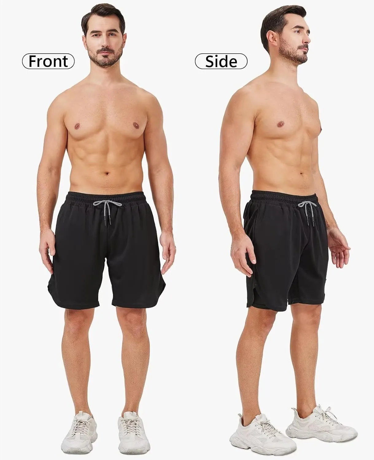 3 Pack Men's 2 In1 Gym Shorts Men with Pockets 7 inch Workout Shorts Men Running Shorts with Liner&Towel Loop