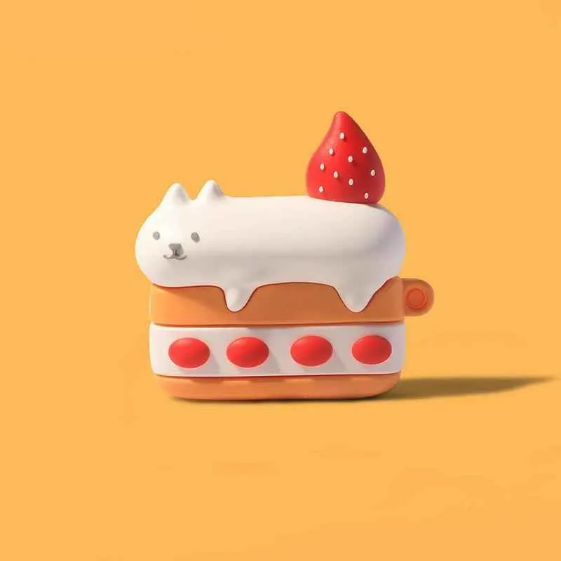 3D Cartoon Tart - Soft Silicone Cover - AirPods Case for 1, 2, and 3 Pro