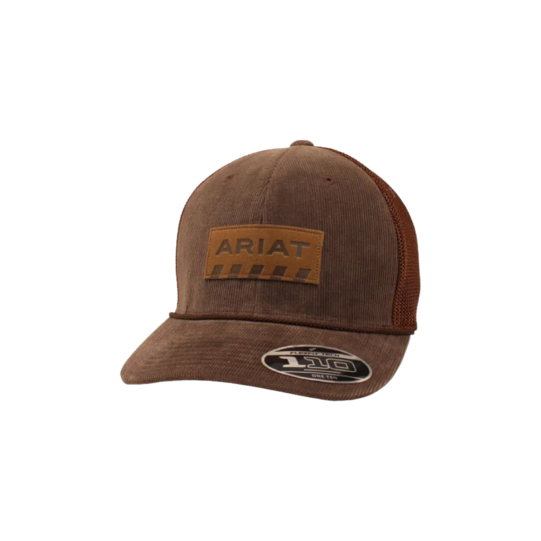 Ariat M&F Brow Mesh Leather Logo Patch Cap