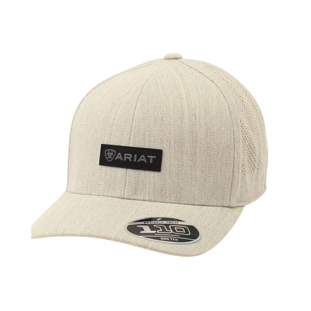 Ariat M&F Light Grey Black Rectangle Logo Patch Cap