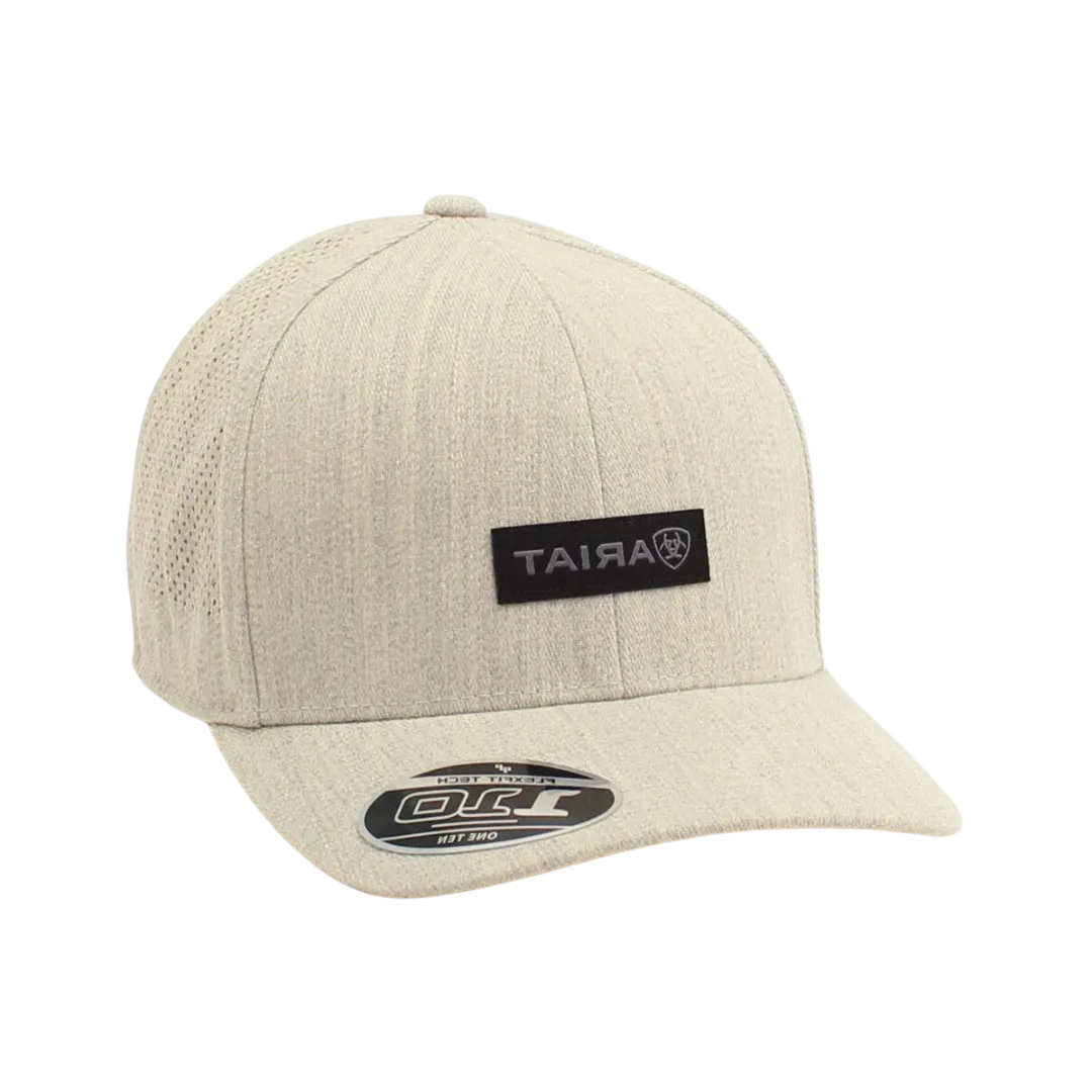 Ariat M&F Light Grey Black Rectangle Logo Patch Cap