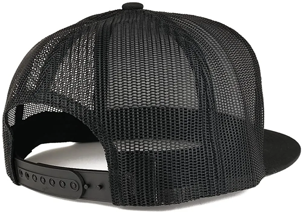 Armycrew 5 Panel Pilot Oak Leaf Oval Embroidered Patch Flatbill Mesh Snapback