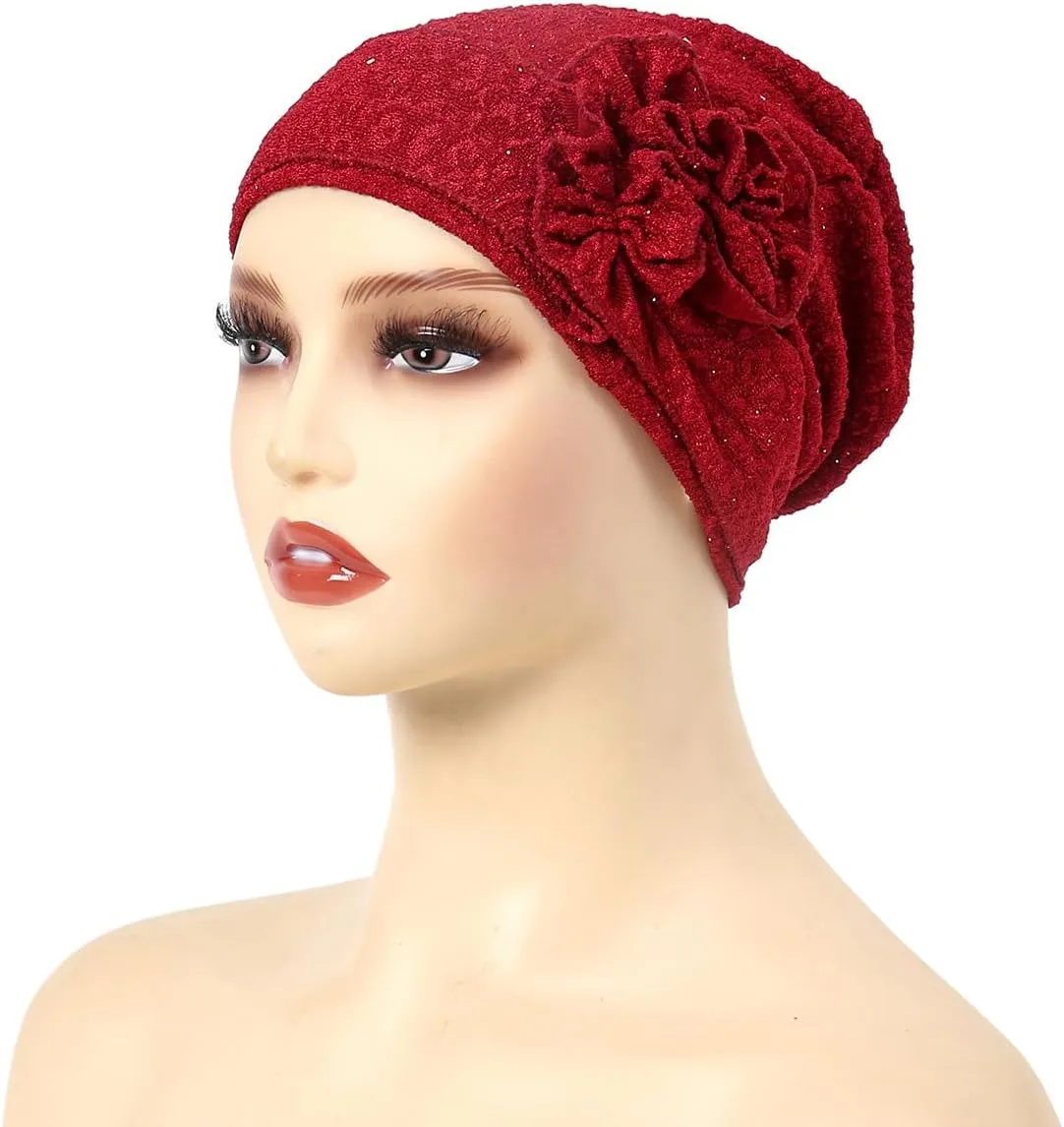 AZJ Women Chemo Turban Headwear Slouchy Chemo Cap for Women Soft Cancer Hats Beanie Hats