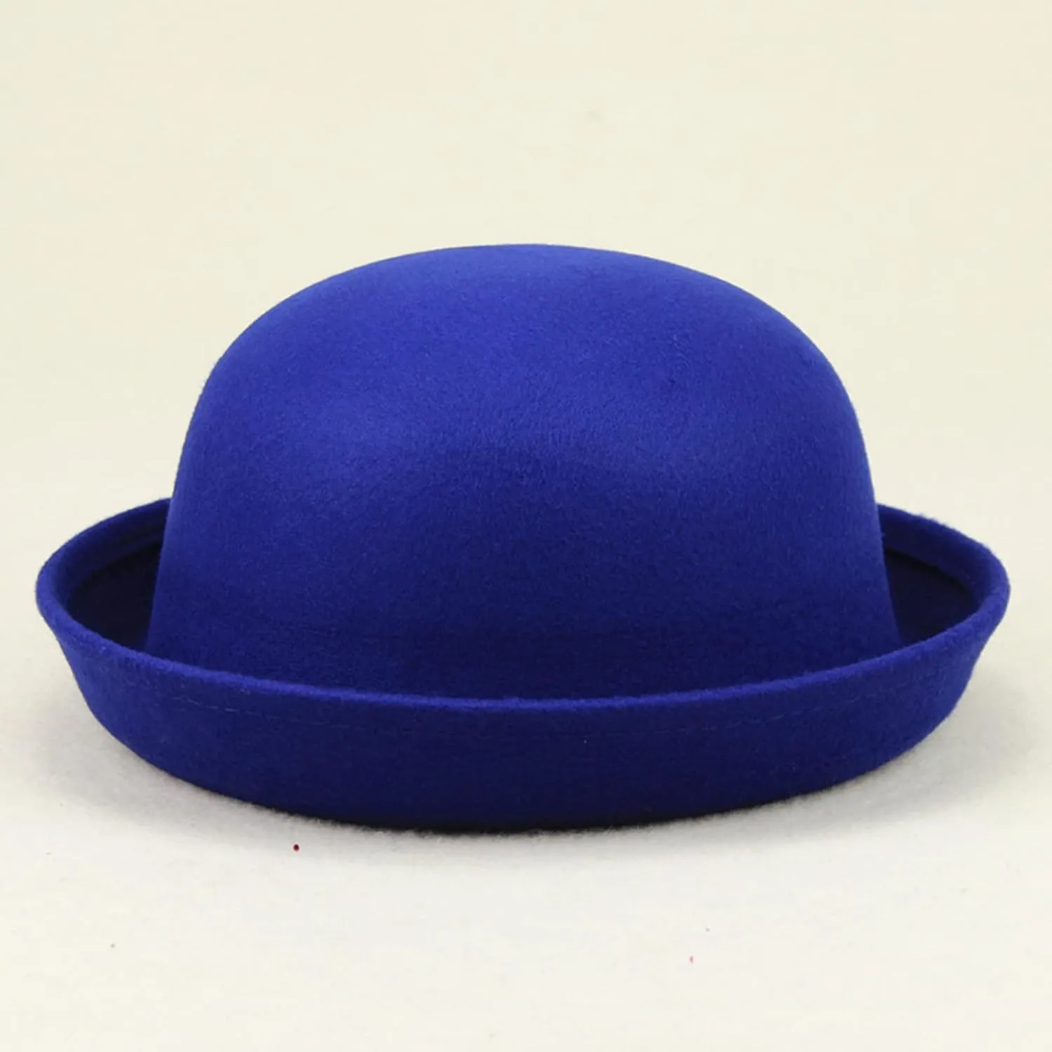 Black Bowler Hat Short Rolled Brim Fedora Hat for Men and Women Bow Cloche Bowler Fedora Hat