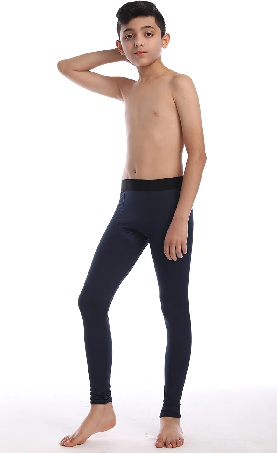 Boys Compression Pants Base Layers Soccer Hockey Tights Athletic Leggings Thermal for Kids