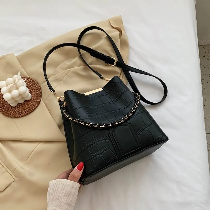 Christmas Gift Bags For Women 2021 Newest Luxury Handbags Trendy Leather Bucket Bag Ladies Cat Bow-Knot Pattern Messenger Shoulder Bag Hot Sale