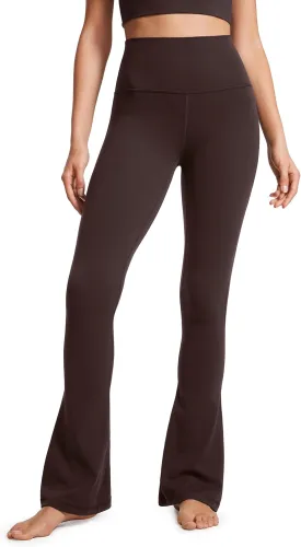 CRZ YOGA Butterluxe High Waist Mini Flared Leggings for Women 30"/31.5"/33'' - Bootcut Yoga Pants with Pocket Casual Lounge