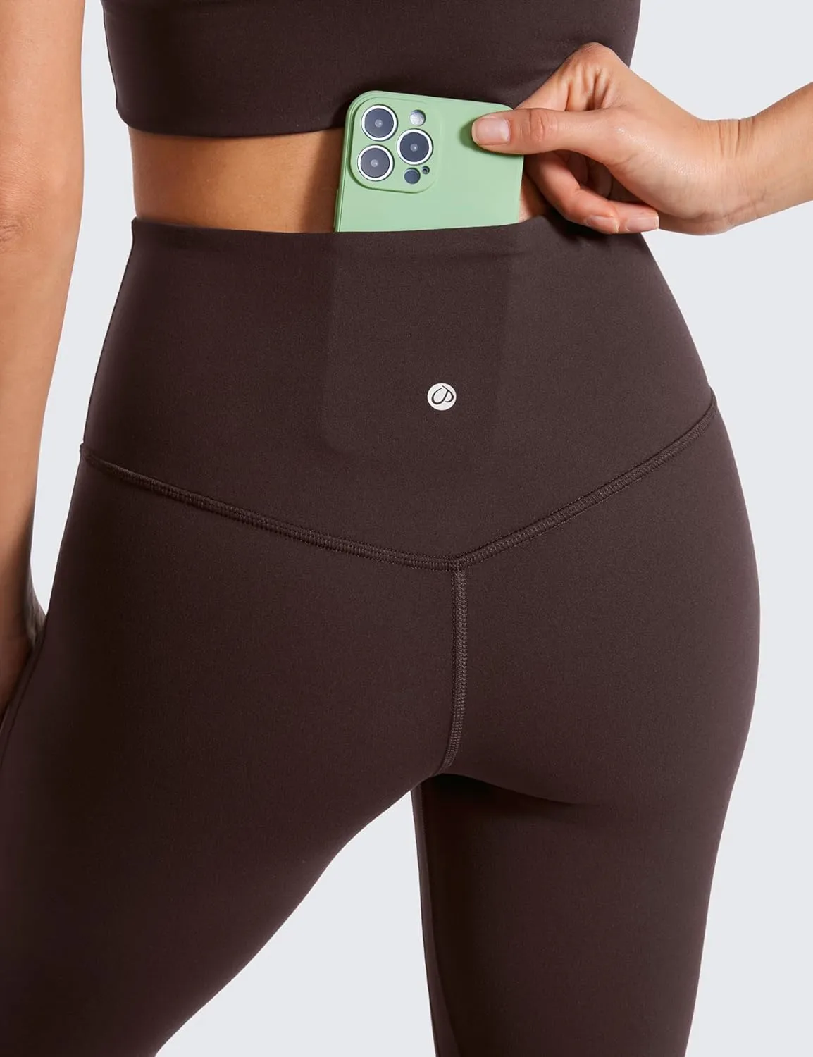 CRZ YOGA Butterluxe High Waist Mini Flared Leggings for Women 30"/31.5"/33'' - Bootcut Yoga Pants with Pocket Casual Lounge