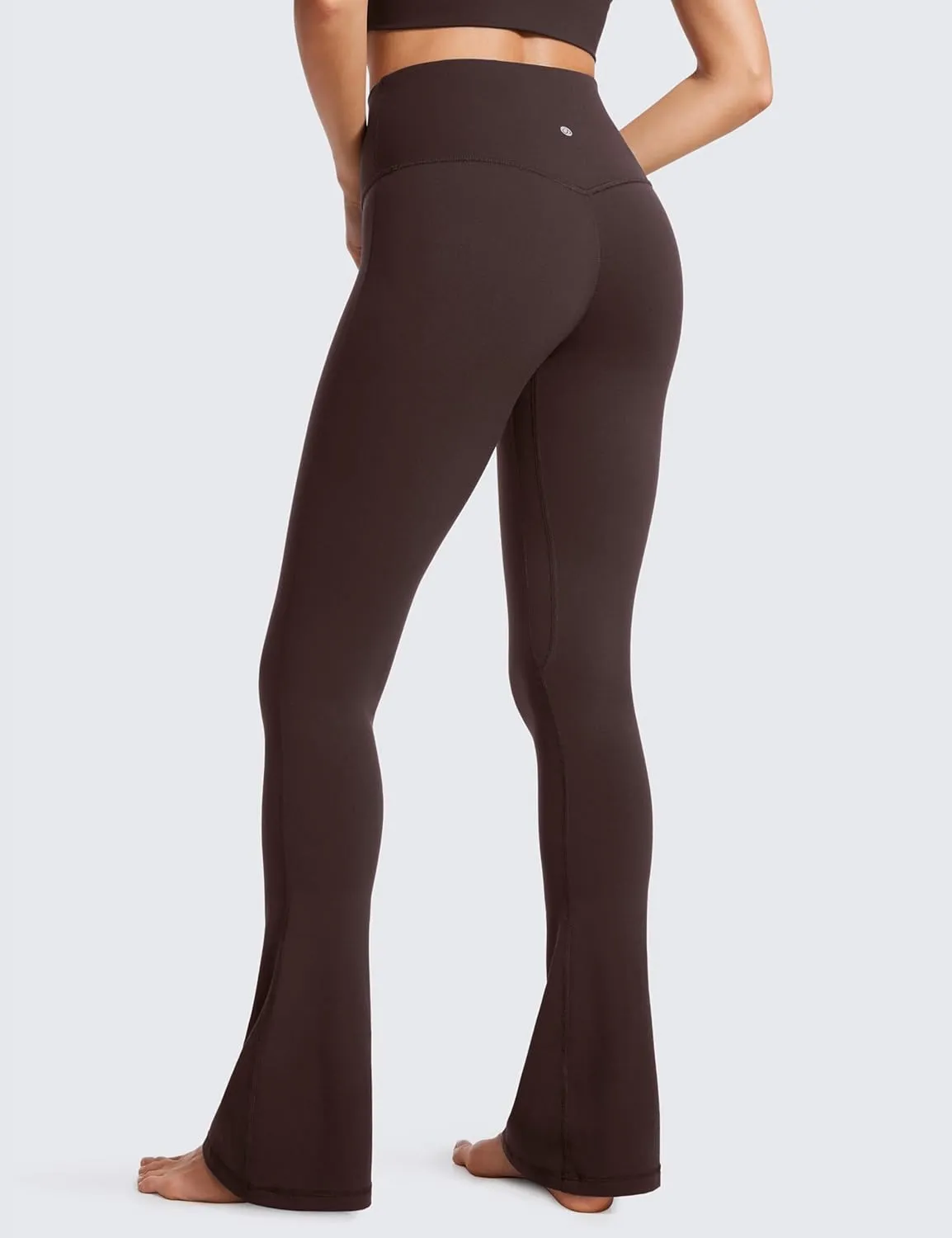 CRZ YOGA Butterluxe High Waist Mini Flared Leggings for Women 30"/31.5"/33'' - Bootcut Yoga Pants with Pocket Casual Lounge