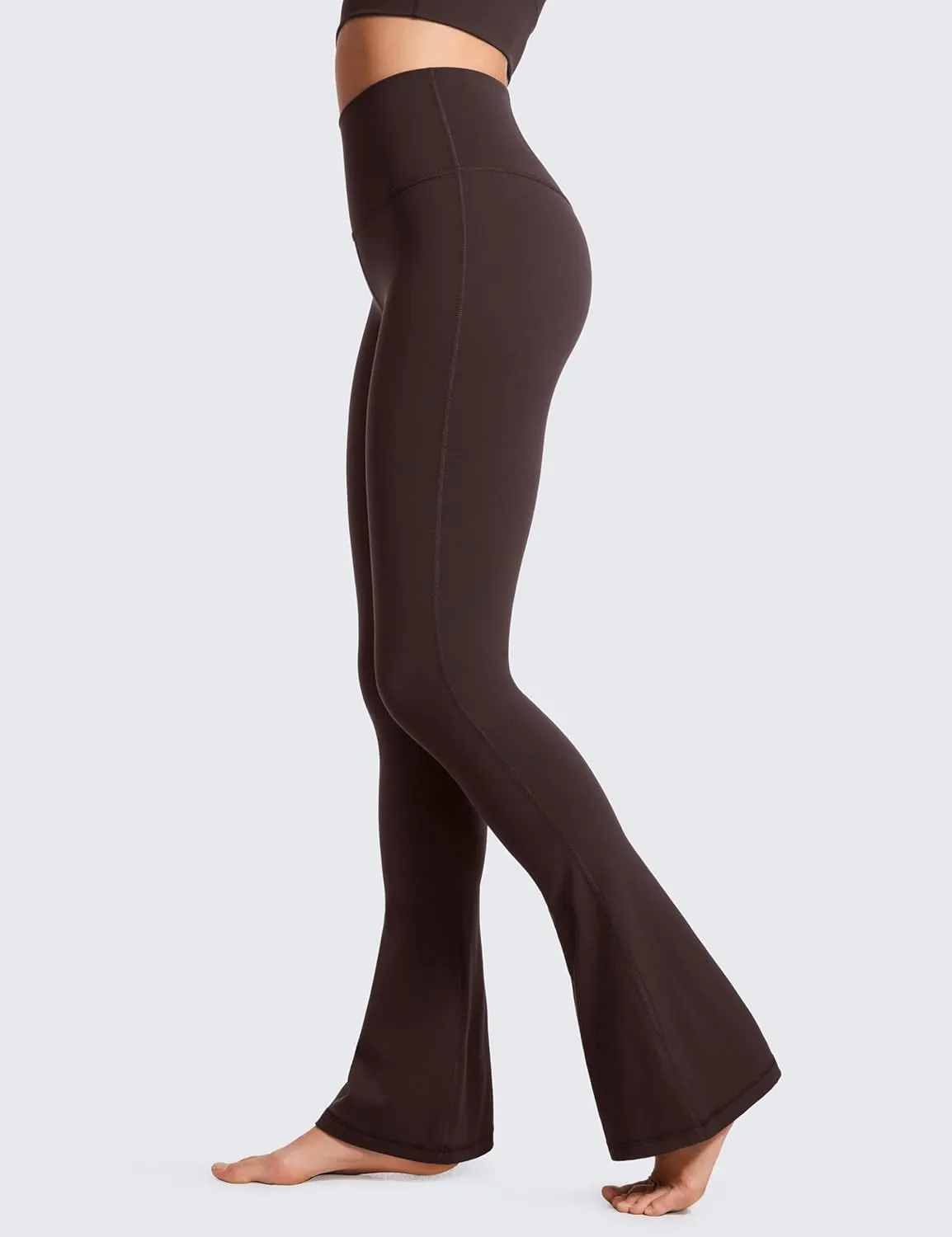 CRZ YOGA Butterluxe High Waist Mini Flared Leggings for Women 30"/31.5"/33'' - Bootcut Yoga Pants with Pocket Casual Lounge