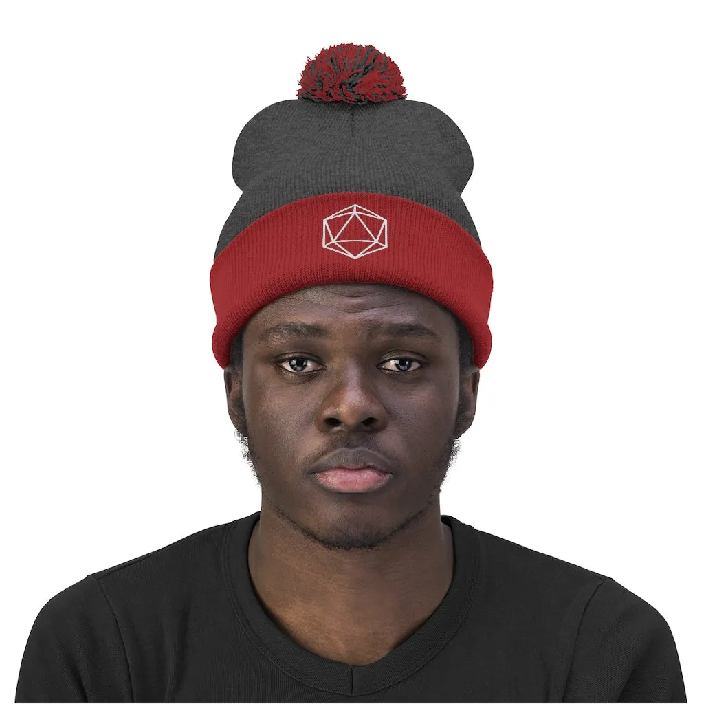 D20 DND Pom Pom Beanie