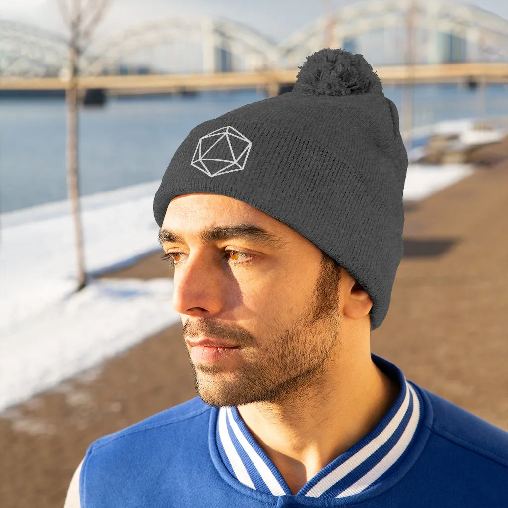D20 DND Pom Pom Beanie