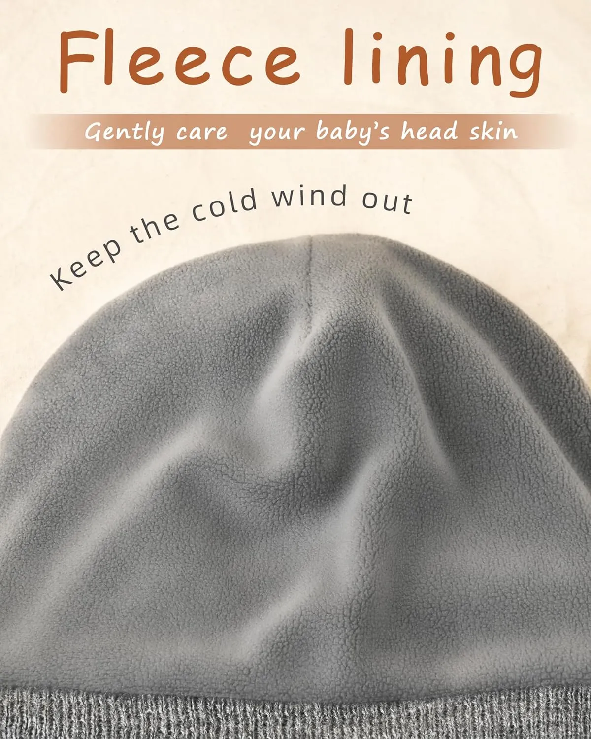 FURTALK Baby Beanie Fleece Lined Toddler Winter Hat Boys Girls Knit Warm Beanies Kids Ski Hats for 0-8 Years