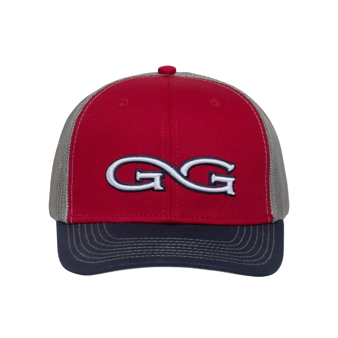 Gameguard Red Tricolor Mesh Logo Embroidered Cap