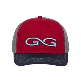 Gameguard Red Tricolor Mesh Logo Embroidered Cap