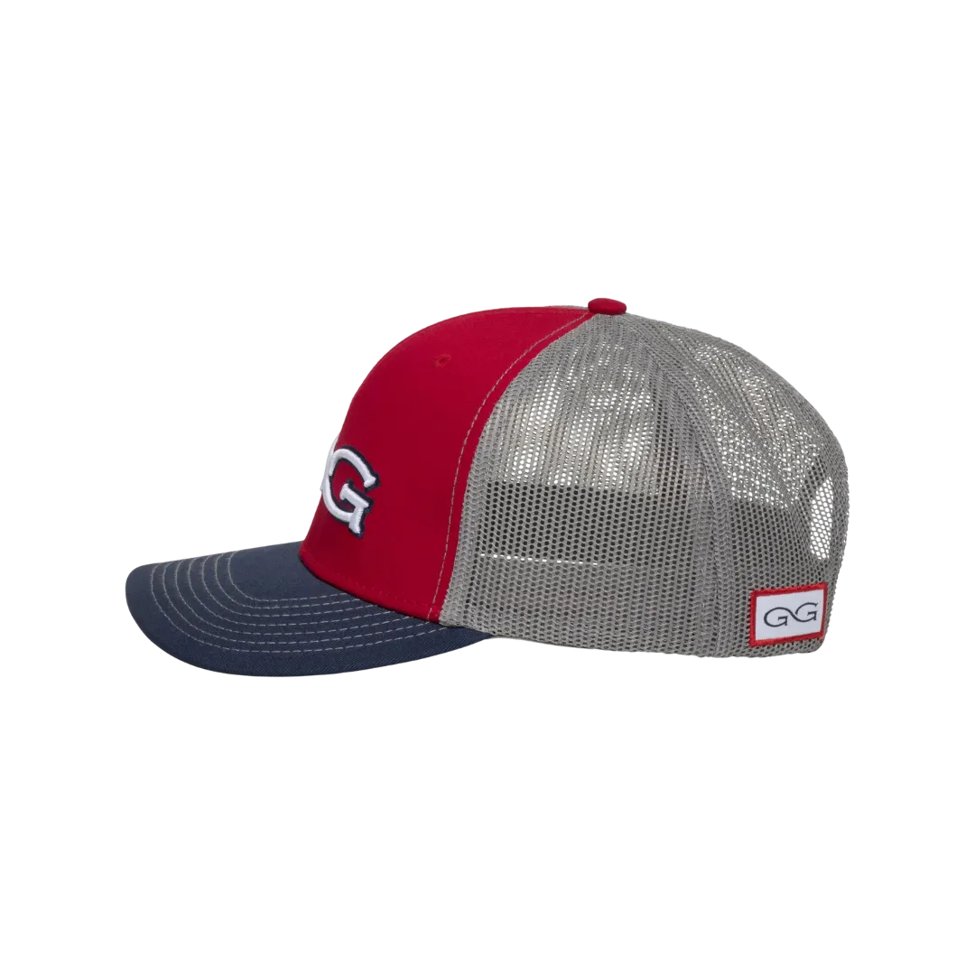 Gameguard Red Tricolor Mesh Logo Embroidered Cap