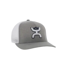 Hooey Men's Coach Flexfit Grey White Hat