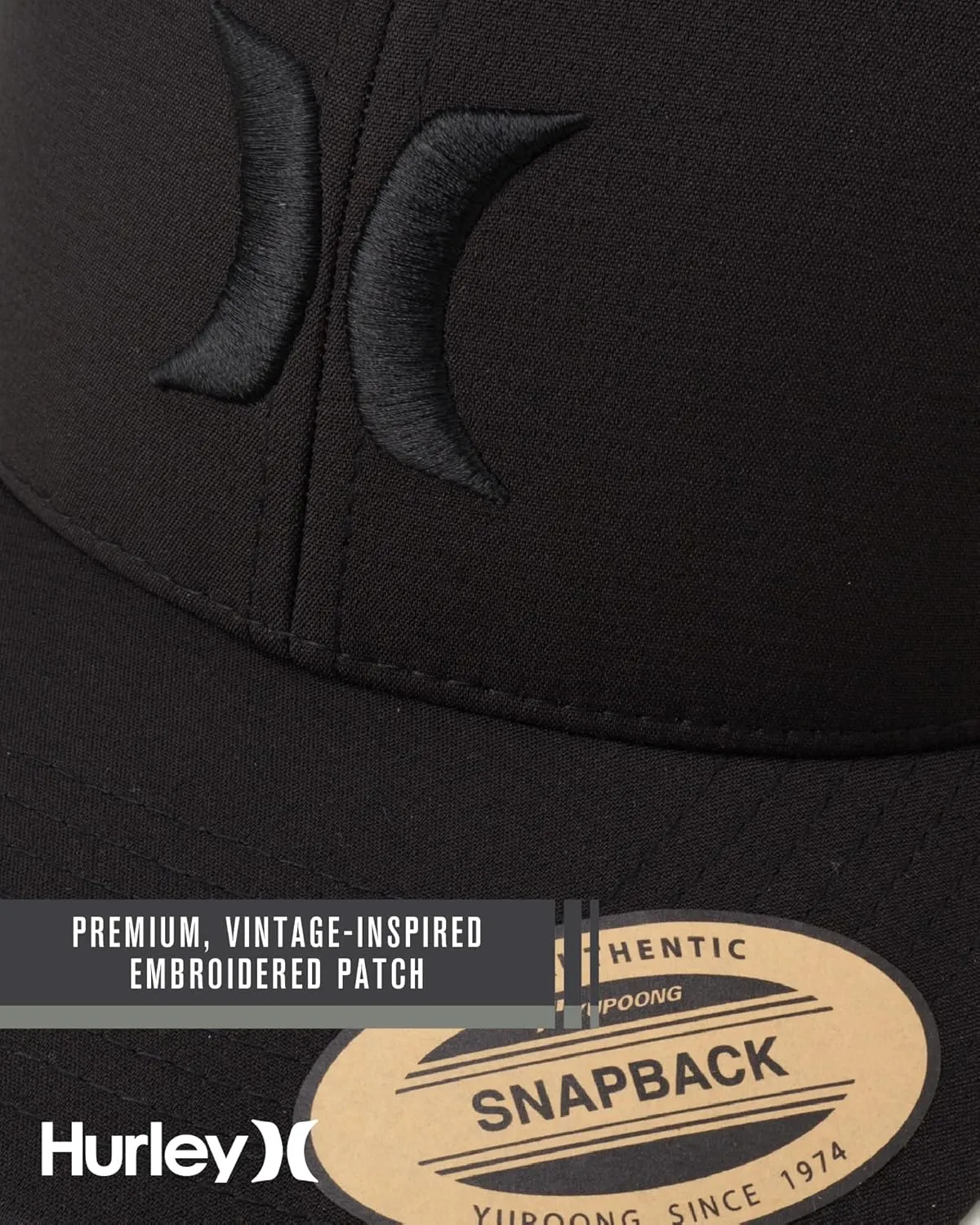 Hurley Men's Caps - Del Mar Mesh Panel Baseball Cap Trucker Hat - Snap Back Hats for Men