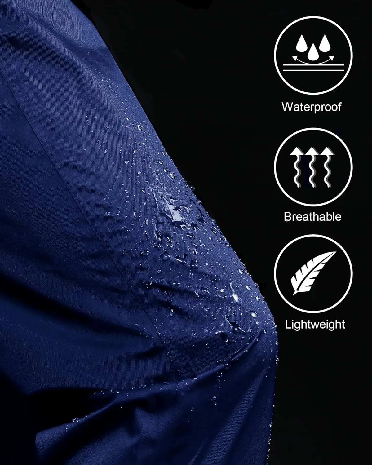 iCreek Women's Rain Pants Waterproof Hiking Pants Windproof Lightweight Over Pants Work Rain Outdoor for Golf, Fishing
