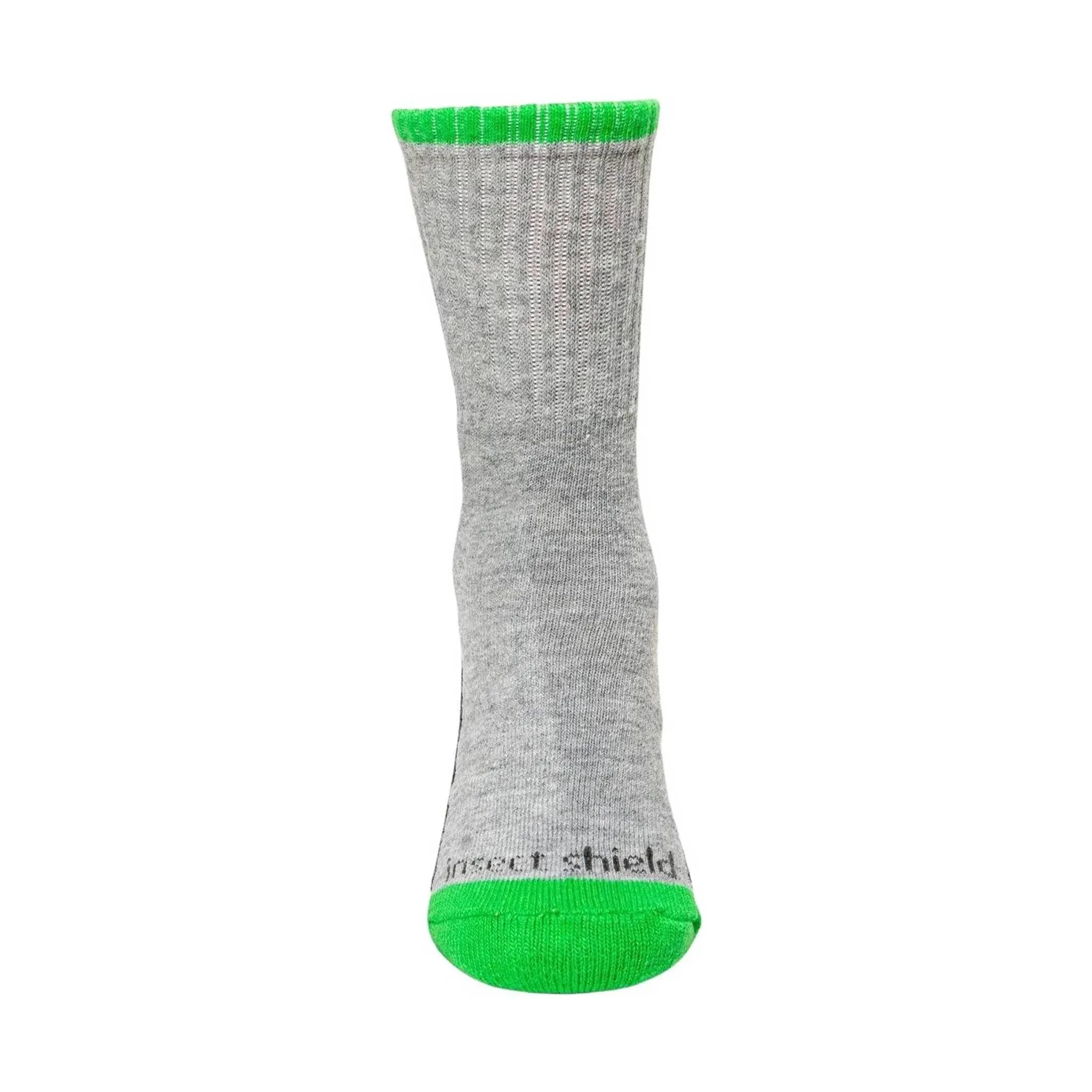 Insect Shield Kids' Sport Crew Socks - Grey Heather
