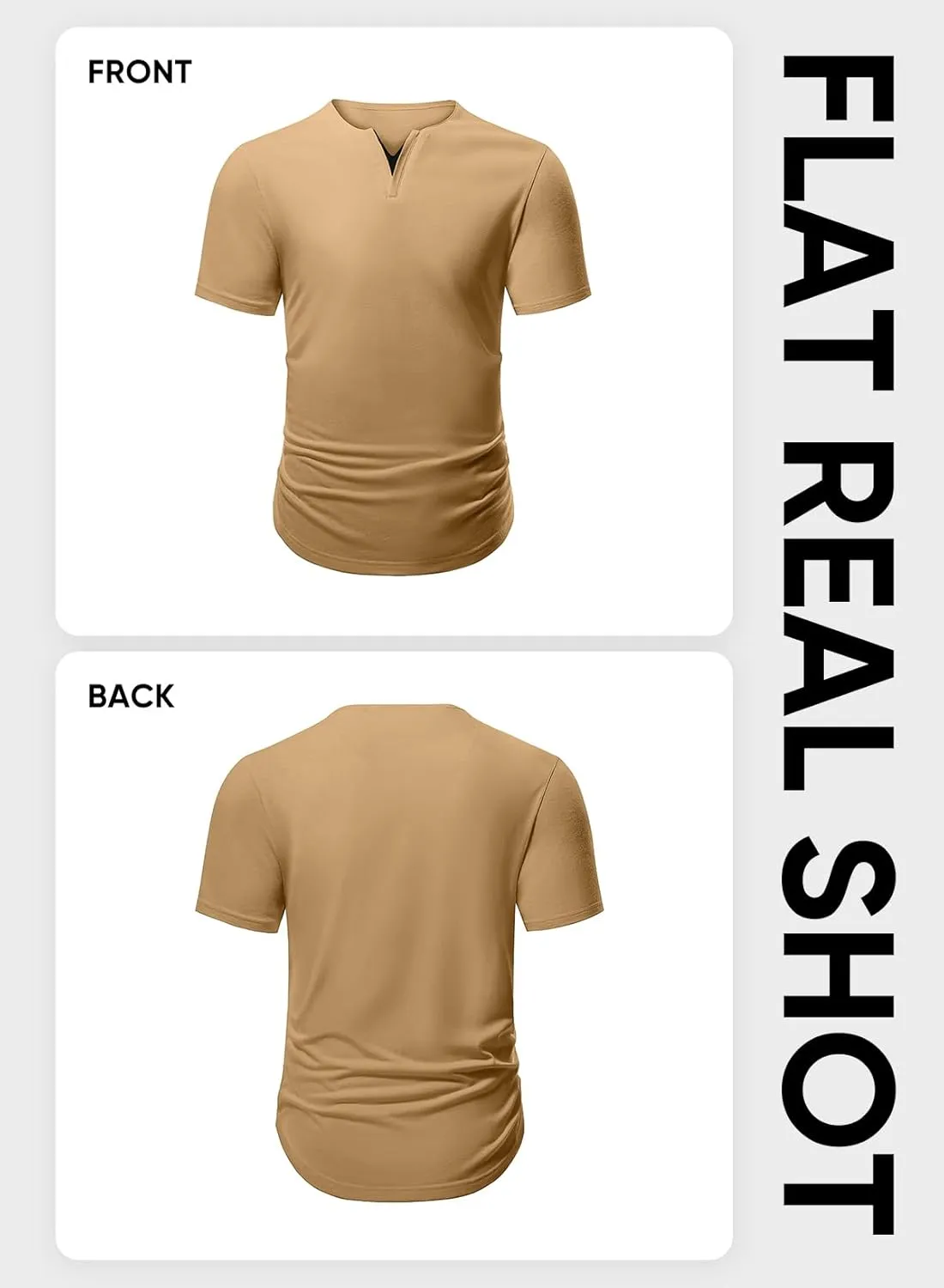 JMIERR Mens Muscle Slim T Shirts Summer V Neck Gym Shirt Casual Cotton Workout Athletic Longline Tees