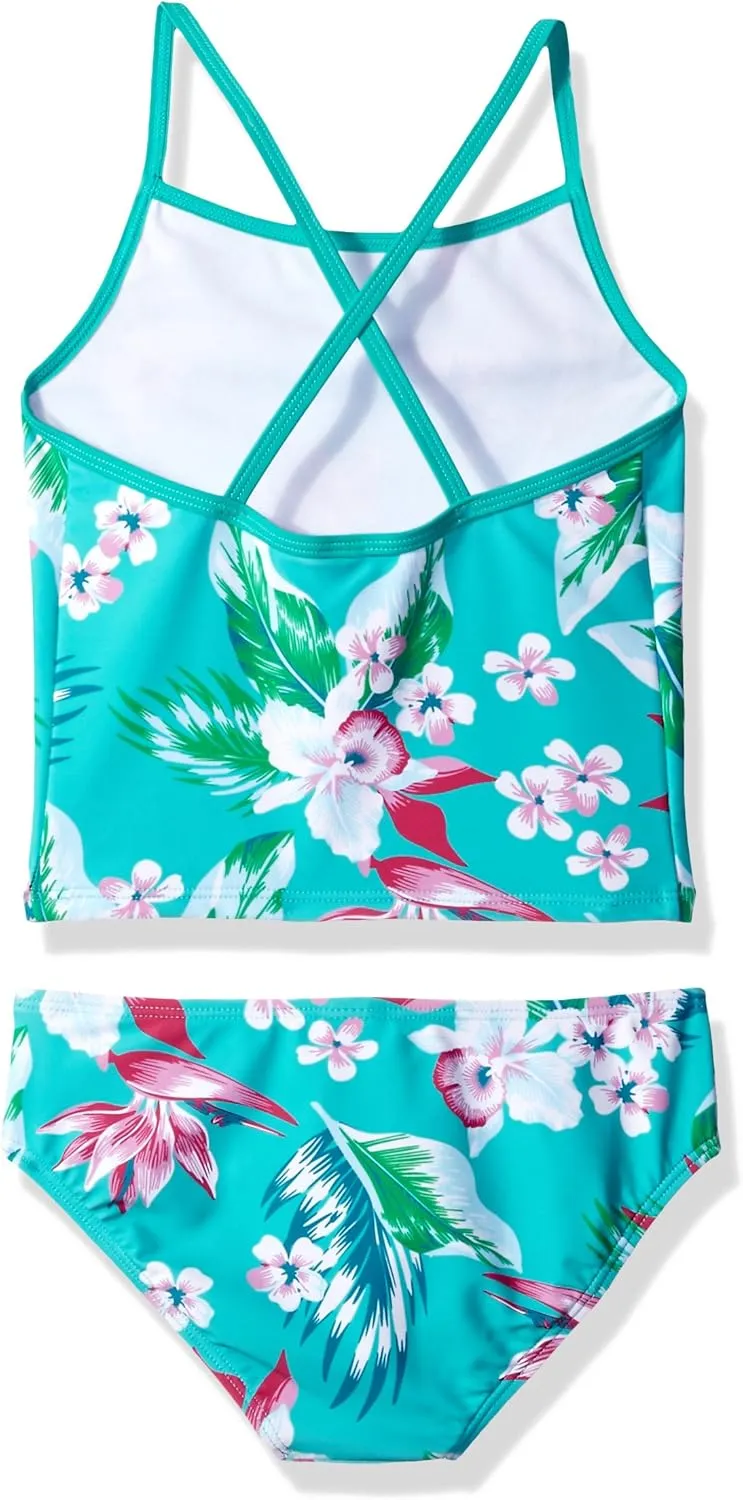 Kanu Surf Girls' Melanie Beach Sport UPF 50 Banded Tankini 2-Piece Swimsuit