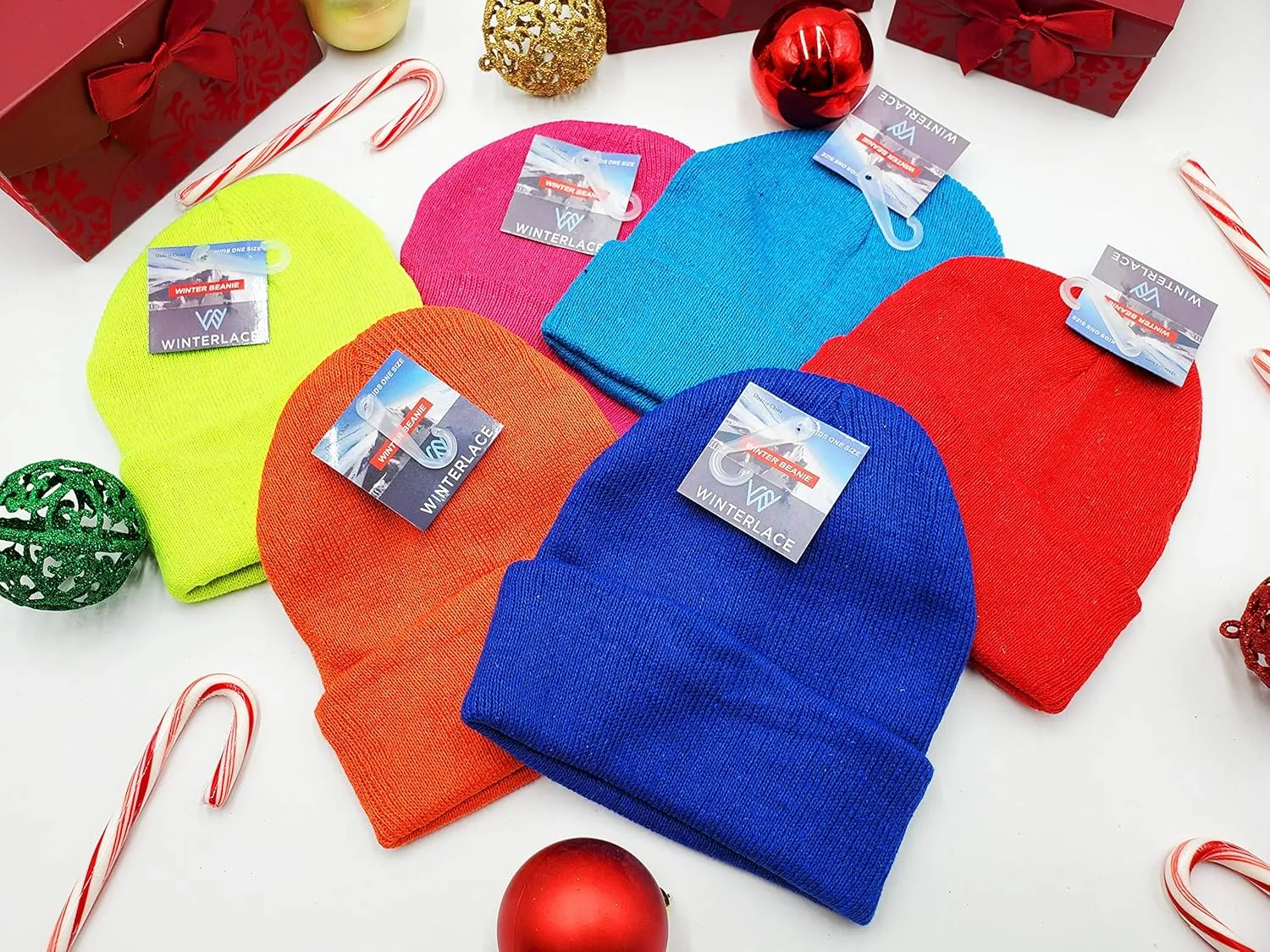 Kids Winter Beanies, 12 Pack Warm Cold Weather Hats Boys Girls Children