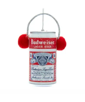 Kurt Adler Budwiser Can With Ear Muffs Ornament