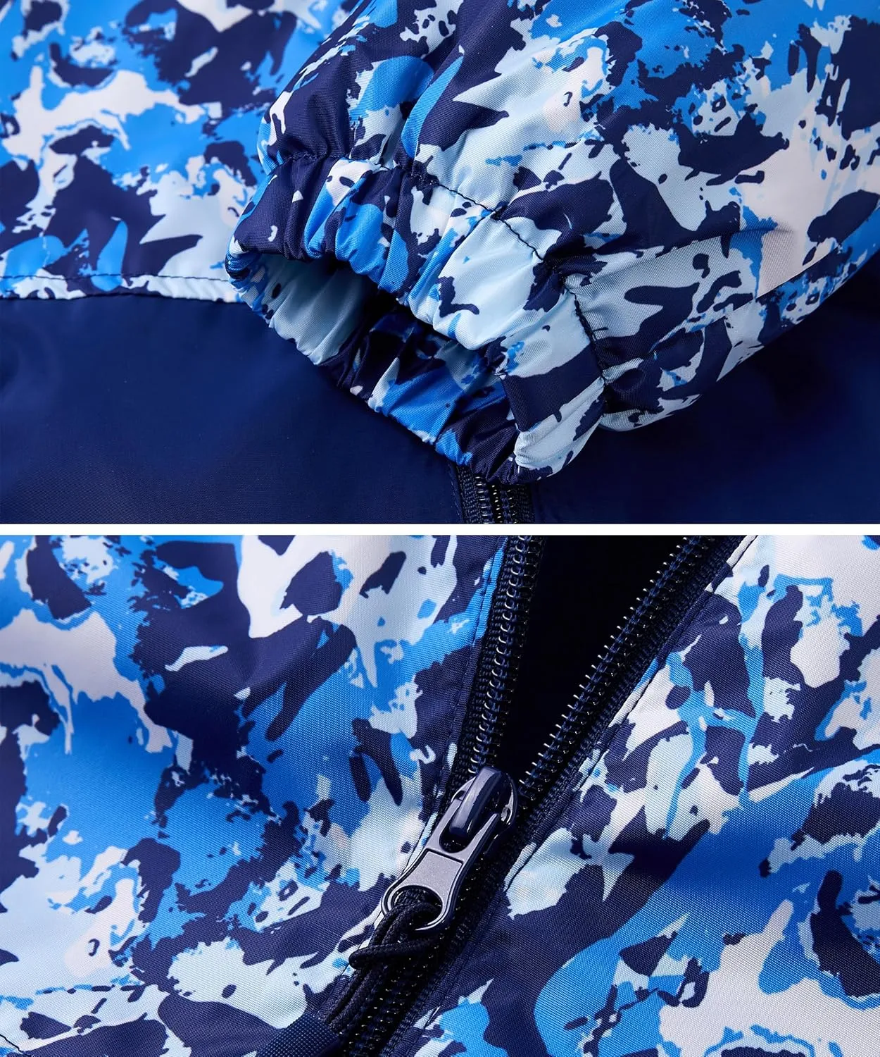 M2C Boys Girls Hooded Color Block Waterproof Fleece Lined Windbreaker Jacket