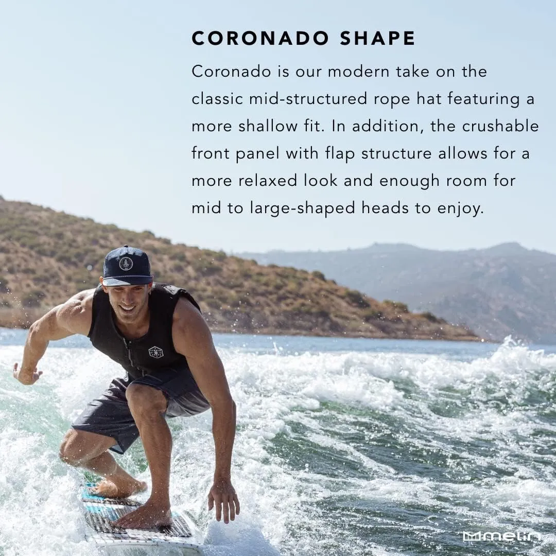 melin Coronado Anchored Hydro Rope Hat, Water-Resistant Baseball Caps for Men & Women, Golf, Running, or Workout Hat