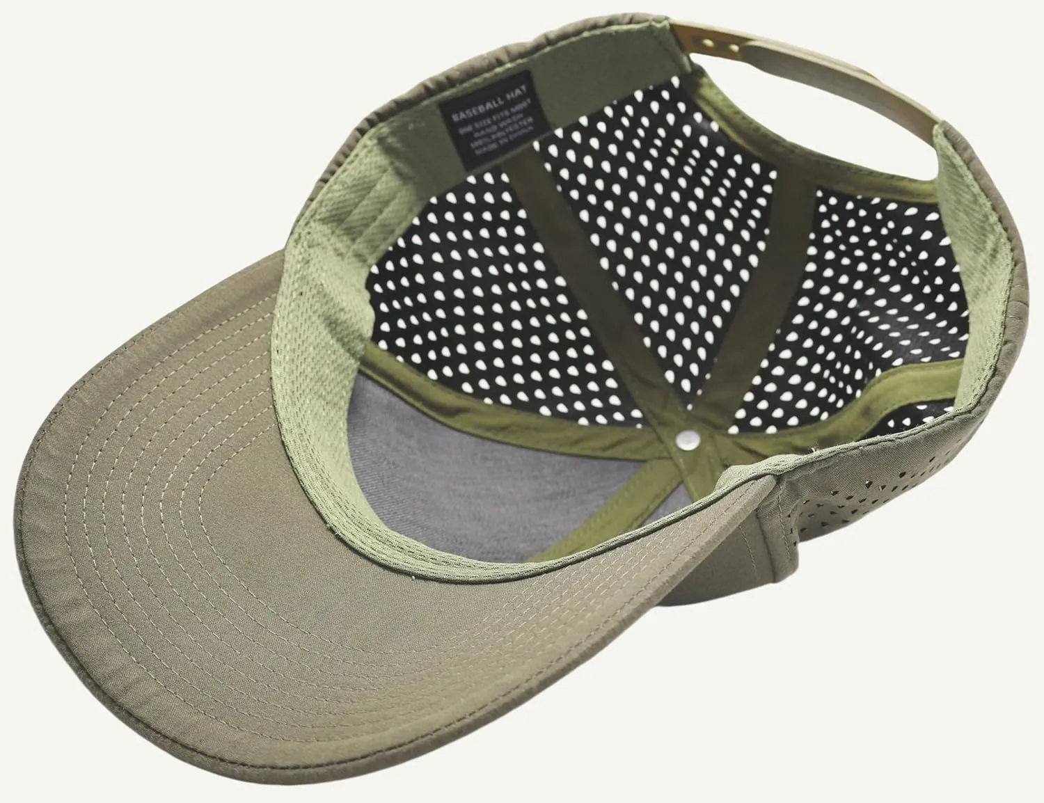 Men's Adjustable Baseball Cap(M,L,XL,XXL), Water Resistant Laser Cut Snapback Mesh Hat