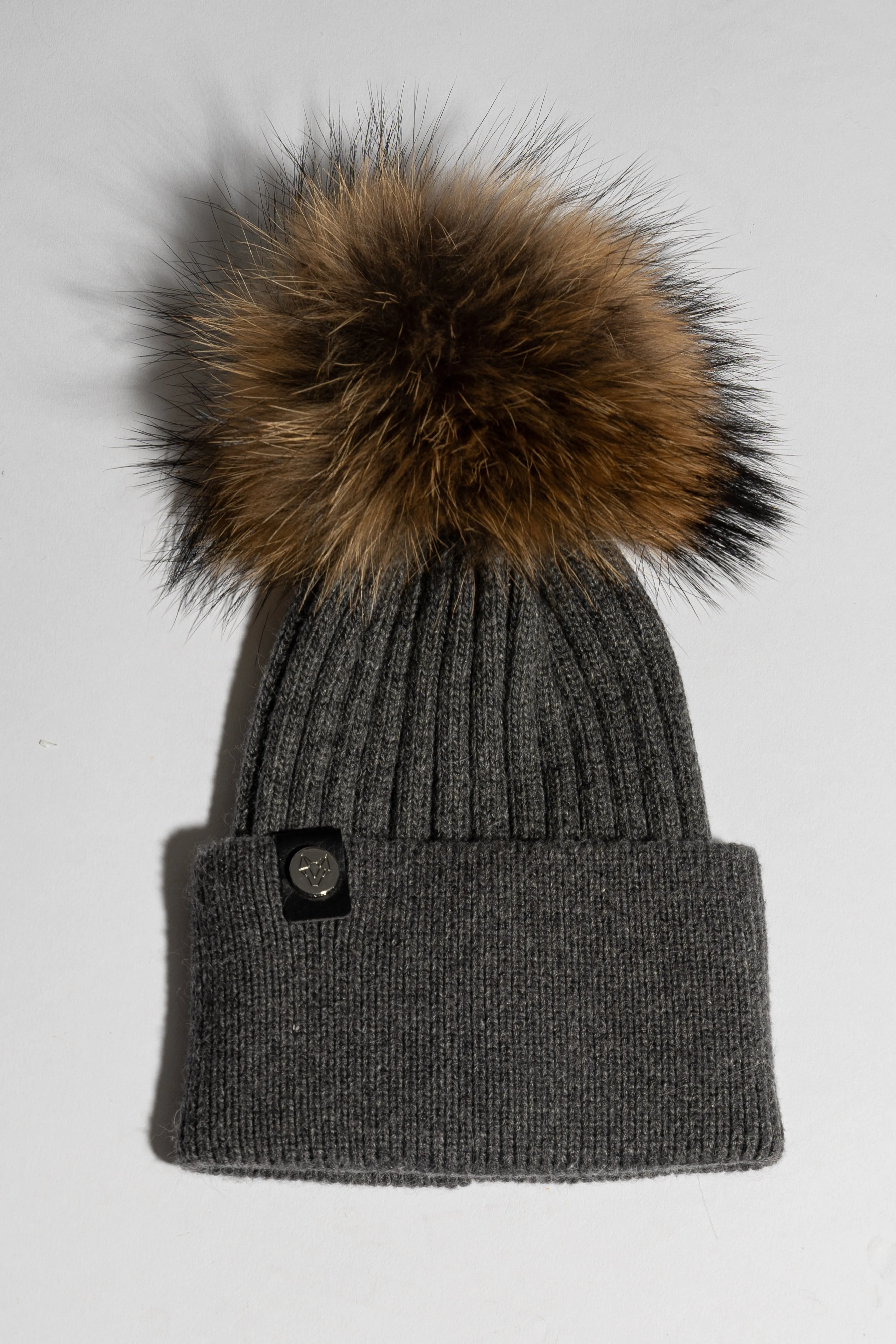 Mens Harley Pom Pom Hat - Charcoal