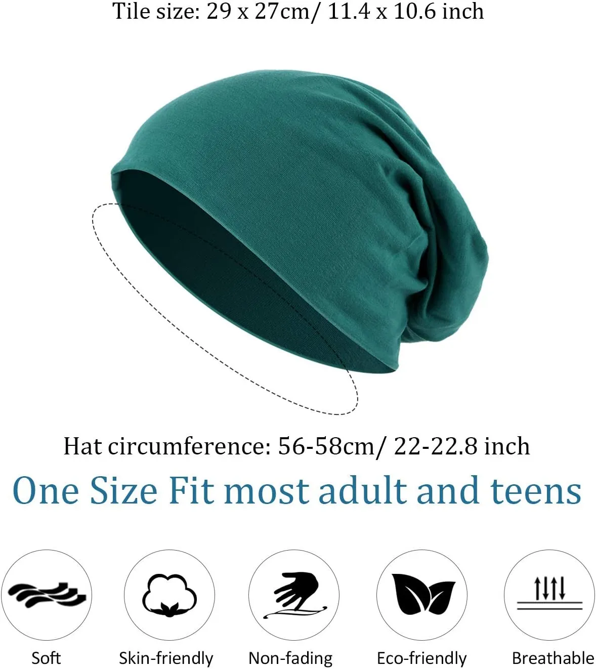 Outus 4 Pieces Thin Knit Slouchy Cap Beanies Hat Unisex Hip-Hop Sleep Cap Dwarf Hat