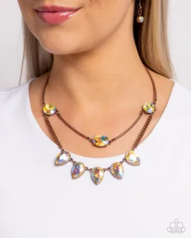 Paparazzi Necklace ~ Confident Cascade - Copper
