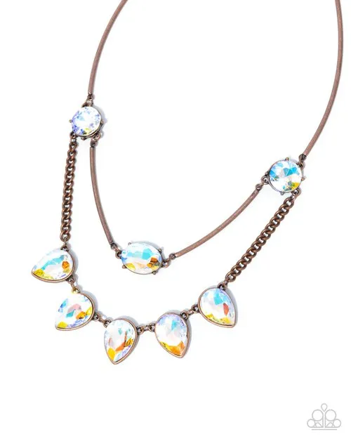 Paparazzi Necklace ~ Confident Cascade - Copper