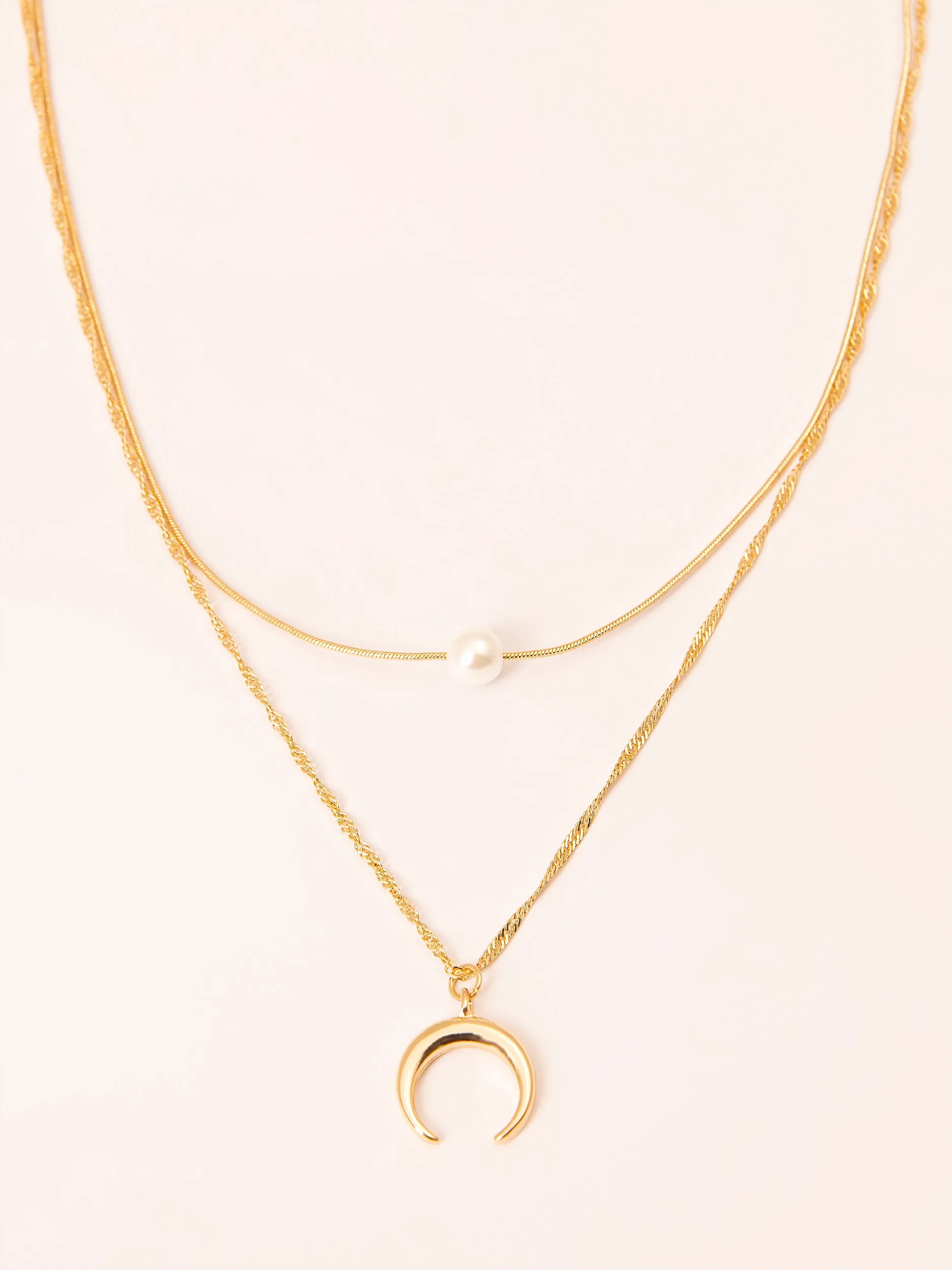 Pearl Crescent Necklace