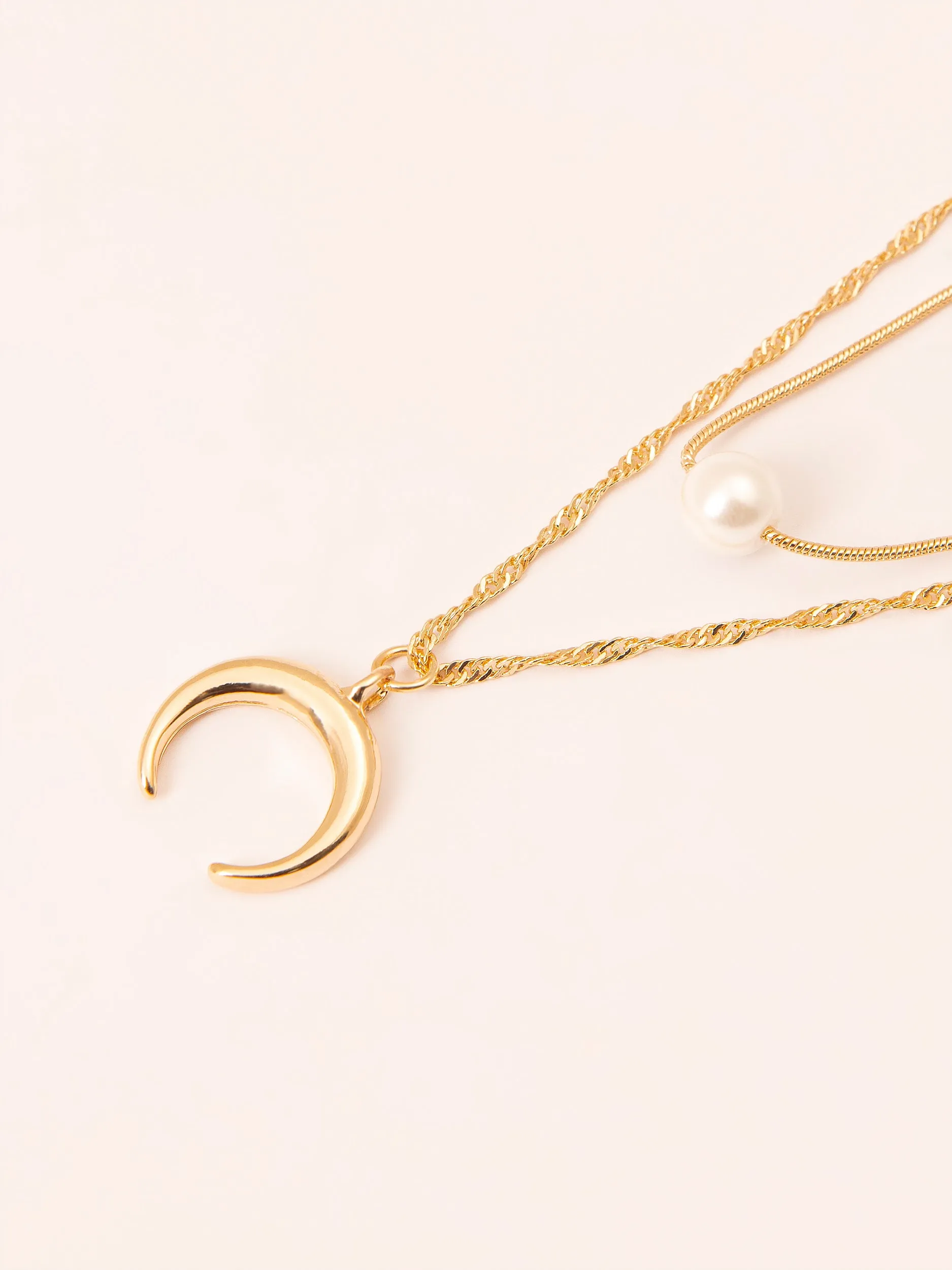 Pearl Crescent Necklace