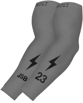 Personalized BRUCE BOLT Graduated Compression Premium Arm Sleeve - GREY