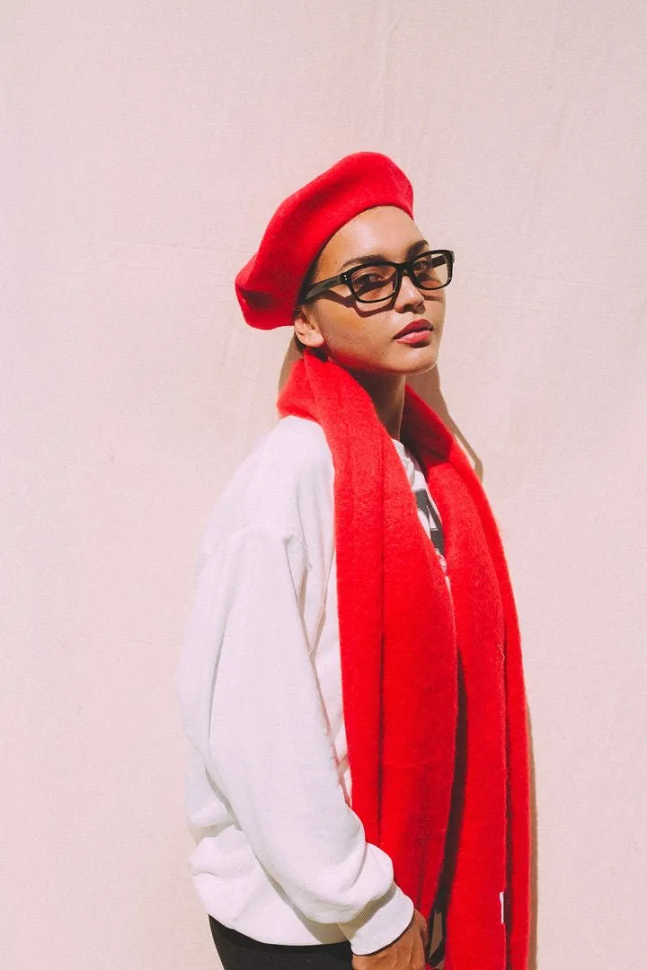 Poppy Red Scarf