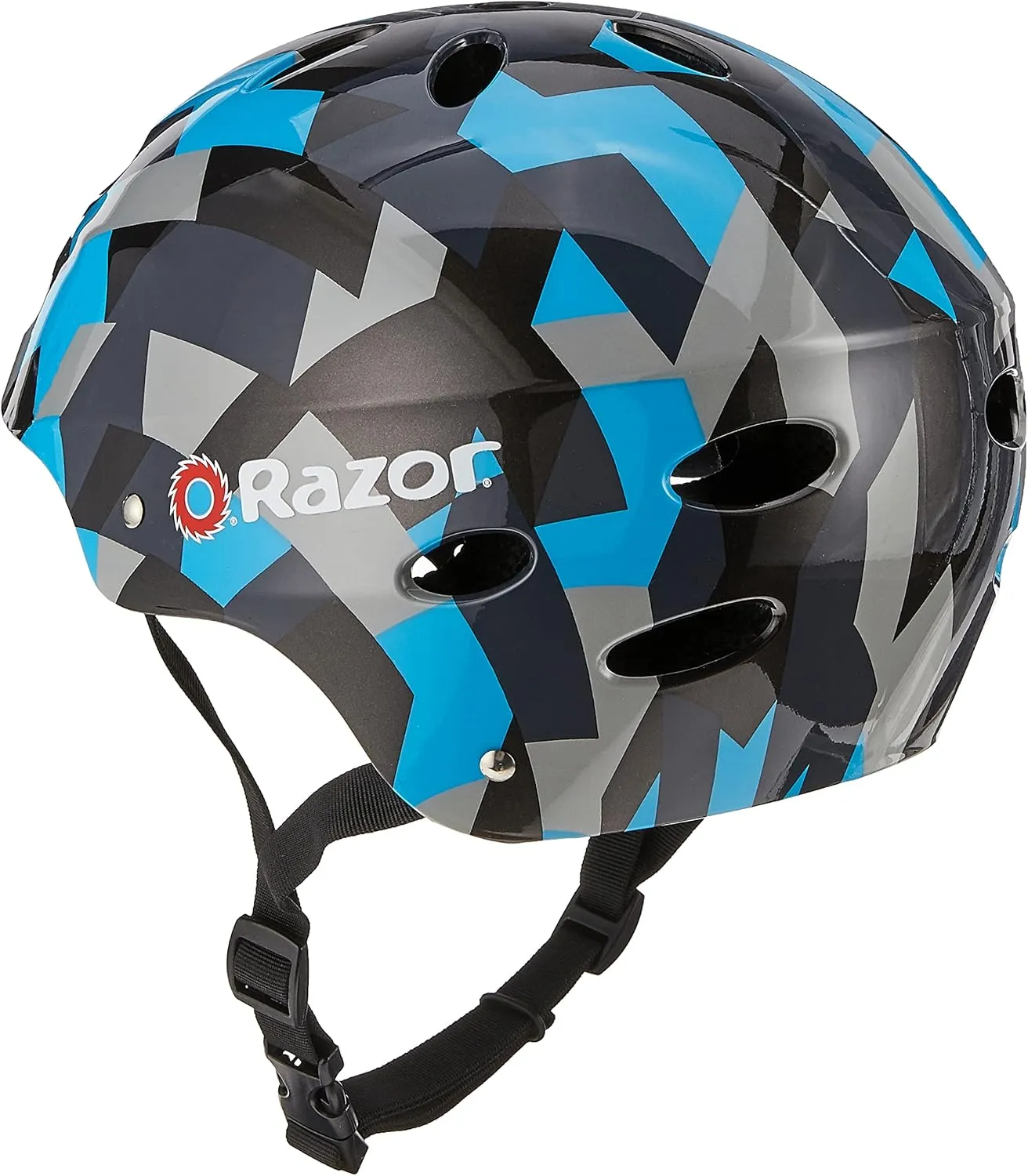 Razor V-17 Youth Multi-Sport Helmet - CPSC Approved Kids Helmet with Adjustable Strap - Durable Helmet with Foam Padding for Biking, Skating, and Other Outdoor Sports