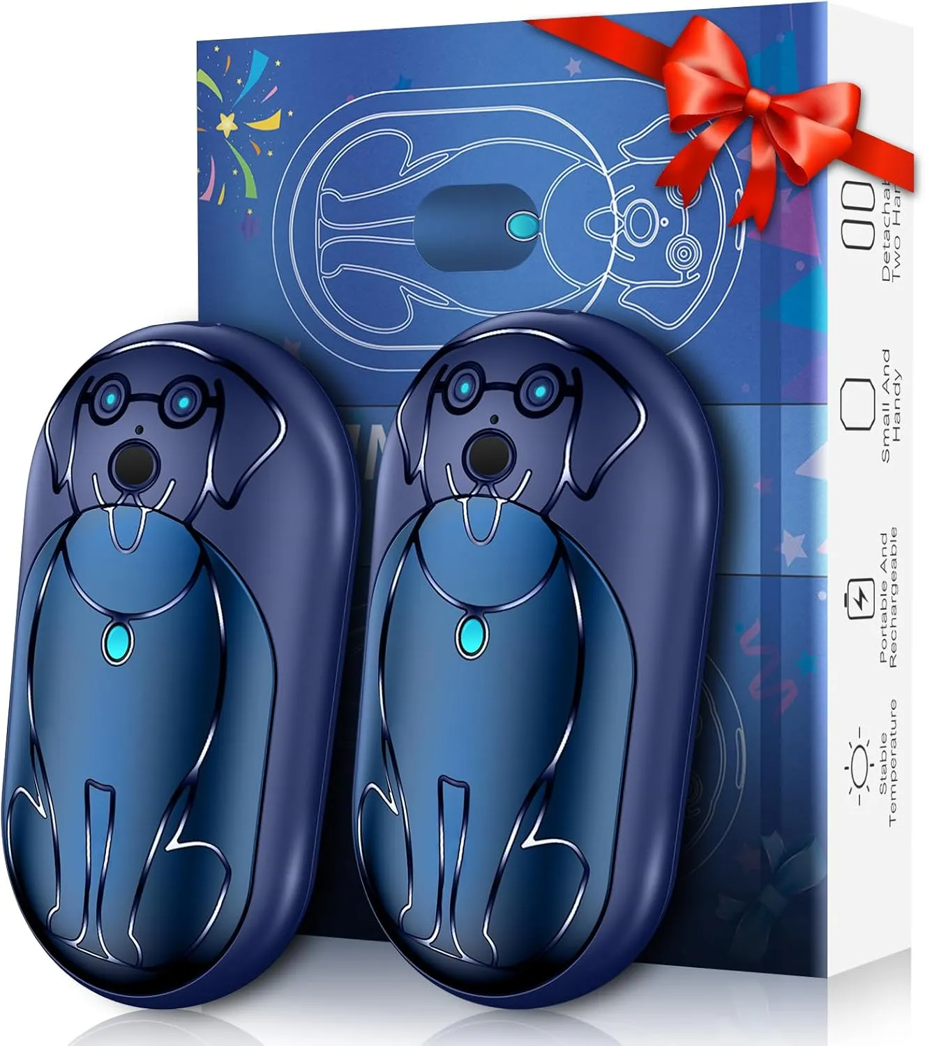 Rechargeable Hand Warmers 6000mAh Portable: Aleath Warm Gifts for Outdoor Hunting Camping - 2 Pack Electric Hot Handwarmers for Women Men