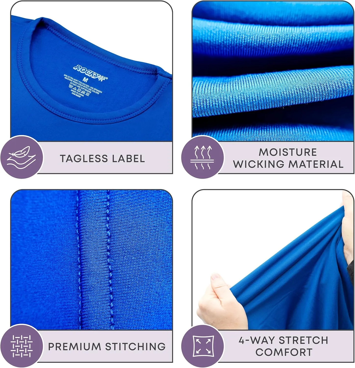 Rocky Thermal Underwear for Men Pants, Long Johns Fleece Lined Base Layer Bottoms, Insulated Leggings for Extreme Cold/Skiing