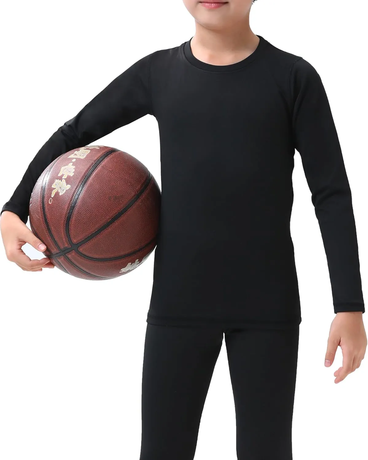 Rolimaka 3 Pack Youth Boys Compression Thermal Shirt Long Sleeve Fleece Undershirt Football Baseball Soccer Base Layer Top