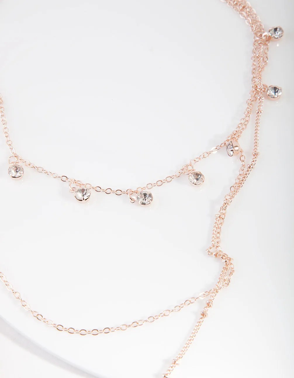 Rose Gold 3 Row Ball Charm