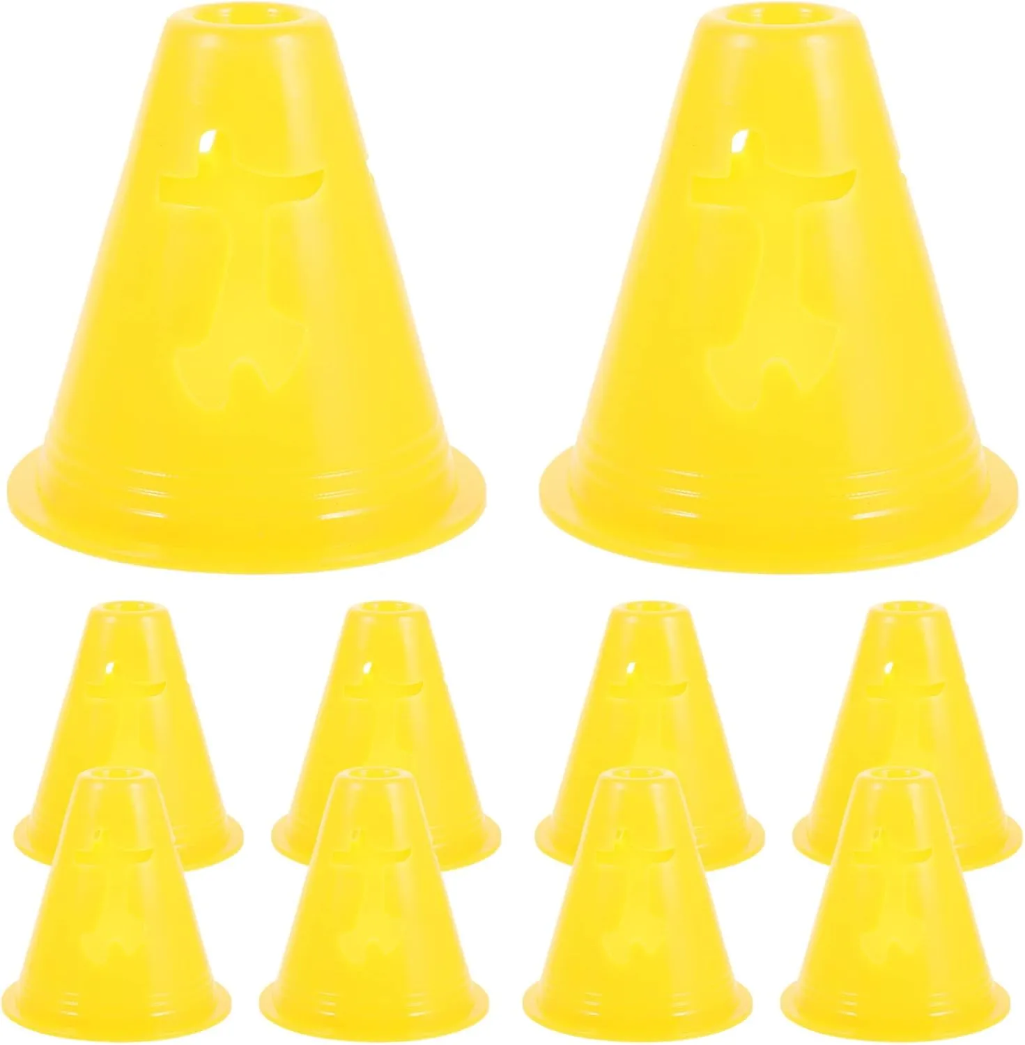 Soccer Cones 10pcs Sports Training Agility Field Marker Outdoor Football Training Cones Obstacles Traffic Training Cones for Soccer Basketball Drills Training Red