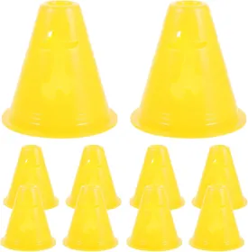 Soccer Cones 10pcs Sports Training Agility Field Marker Outdoor Football Training Cones Obstacles Traffic Training Cones for Soccer Basketball Drills Training Red